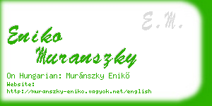eniko muranszky business card